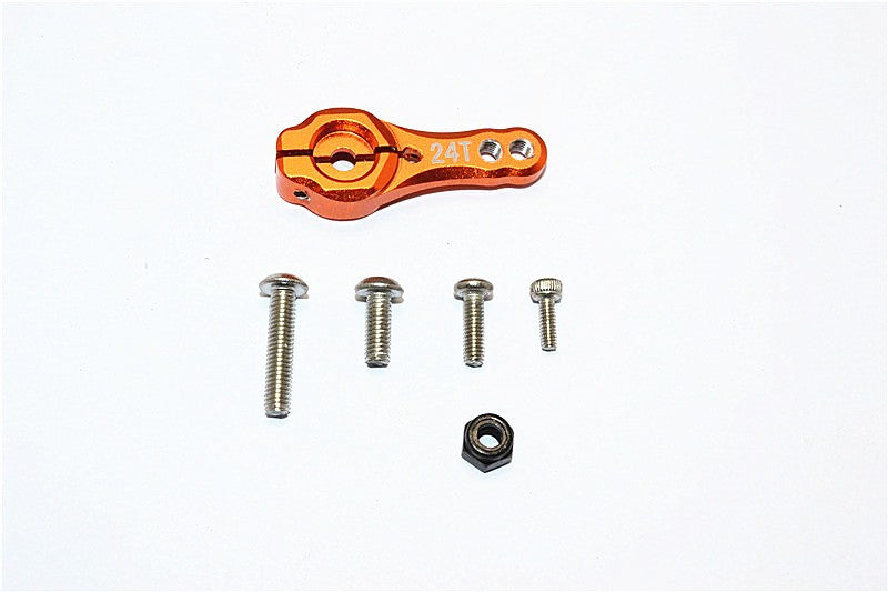 Axial SCX10 II (AX90046, AX90047) Aluminum 24T Servo Horn - 1Pc Set Orange