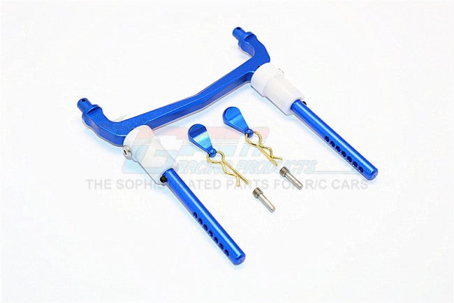 Axial SCX10 II (AX90046, AX90047) Aluminum Rear Body Post Mount - 1 Set Blue