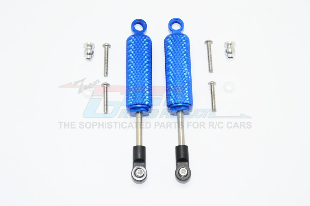 Axial SCX10 II (AX90046, AX90047) Aluminum Front/Rear Internal Shocks (95mm) With Engraving - 1Pr Set Blue