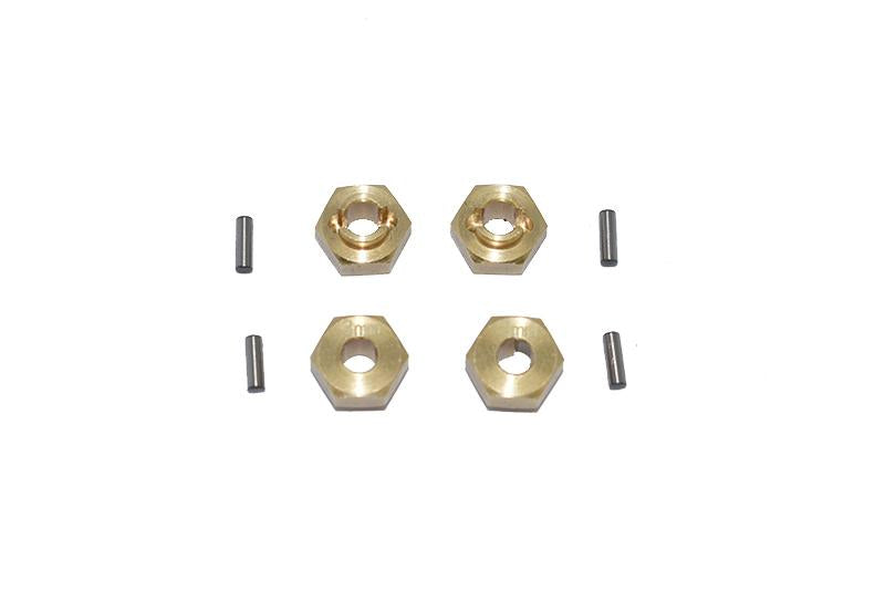 Axial 1:24 SCX24 Deadbolt AXI90081 / Jeep Wrangler AXI00002 Brass  Hex Adapters 3mm Thick - 4Pc Set 