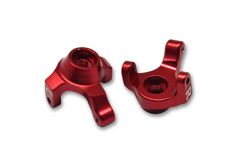 Axial 1:24 SCX24 Deadbolt AXI90081 Aluminum Front Knuckle Arm - 2Pc Set Red