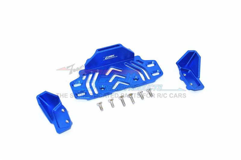 Axial SCX10 III Jeep JL Wrangler (AXI03007) Aluminium Middle Battery Holder -  9Pc Set Blue