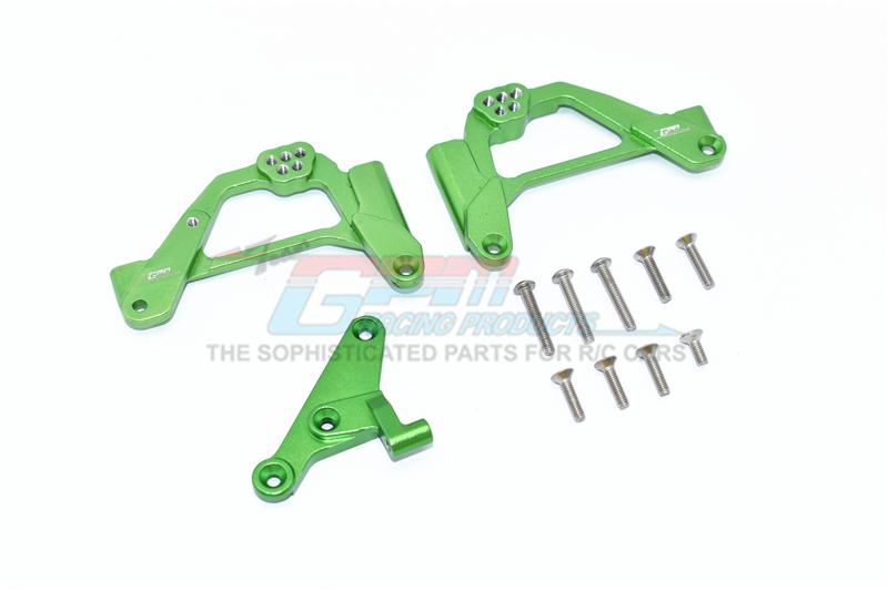 Axial SCX10 III Jeep JL Wrangler (AXI03007) Aluminum Front Shock Mount - 12Pc Set Green