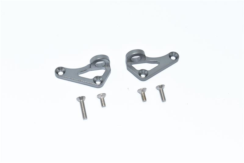 Axial SCX10 III Jeep JL Wrangler (AXI03007) Aluminum Front Body Post Mount - 2Pc Set Gray Silver