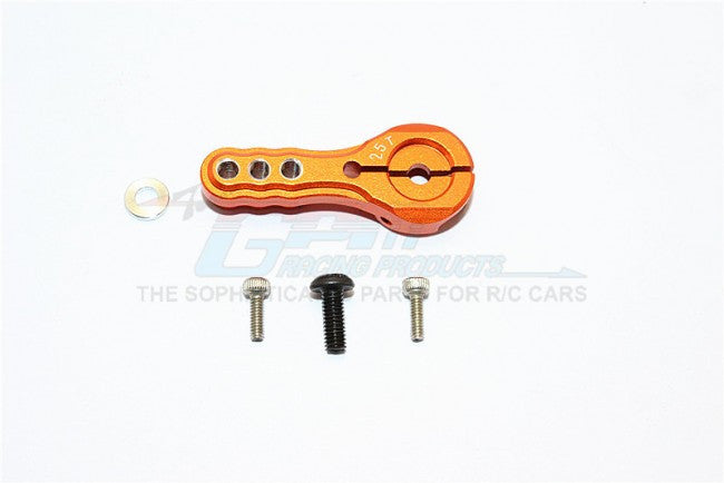 Aluminum Servo Horn For 25T Spline Output Shaft 3 Holes Design For Airtronics/Ko/Jr - 1Pc Orange