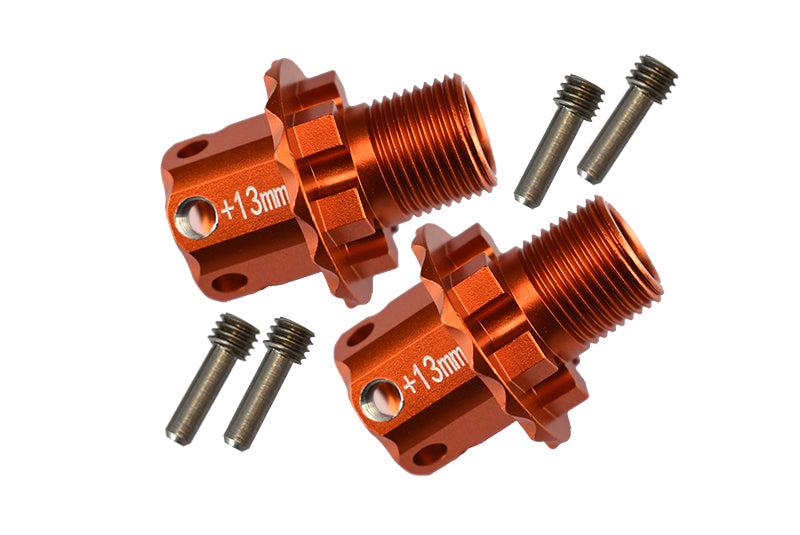 Team Corally 1/10 Sketer XL4S C-00191 Aluminum 13mm Hex Adapters - 6Pc Set Orange