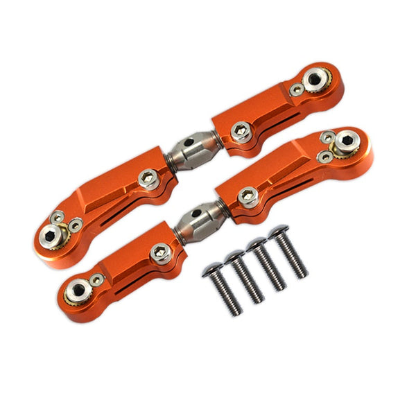 Team Corally 1/10 Sketer XL4S C-00191 Aluminum+Stainless Steel Adjustable Front Steering Tie Rod - 6Pc Set Orange