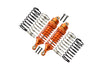 Traxxas Slash 4X4 / Stampede 4X4 VXL / Deegan 38 Fiesta ST Rally Aluminum Front Adjustable Spring Damper With Aluminum Ball Top & Ball Ends - 1Pr Set Orange (1.3mm, 1.5mm, 1.7mm Coil Spring & 4mm Thick Shaft)