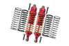 Traxxas Slash 4X4 / Stampede 4X4 / Rustler VXL / Craniac / Deegan 38 Fiesta Aluminum Rear Adjustable Spring Damper With Aluminum Ball Top & Ball Ends - 1Pr Set Red (1.3mm, 1.5mm, 1.7mm Coil Spring & 4mm Thick Shaft)