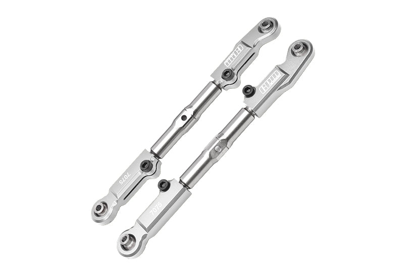 Aluminum 7075-T6 + Stainless Steel Front Camber Links For Traxxas 1/8 4WD Sledge Monster Truck 95076-4 Upgrades - Silver