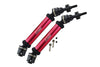 Traxxas Rustler 4X4 VXL (67076-4) / Hoss 4X4 VXL (90076-4) Harden Steel #45 Front Axle CVD Drive Shaft With Alloy Body - 1 Pair Set Red