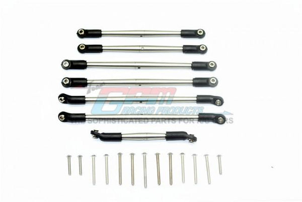 Traxxas TRX-4 Defender / TRX-4 Tactical Unit Stainless Steel Adjustable Upper & Lower Suspension Links - 7Pc Set 