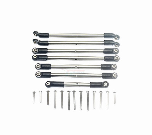 Traxxas TRX-4 Ford Bronco/Blazer Upgrade Parts Stainless Steel Adjustable Upper & Lower Suspension Links - 7Pc Set 