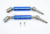 Traxxas XO-01 Supercar Stainless Steel 304 + Aluminum Rear CVD Drive Shaft - 1Pr Set Blue