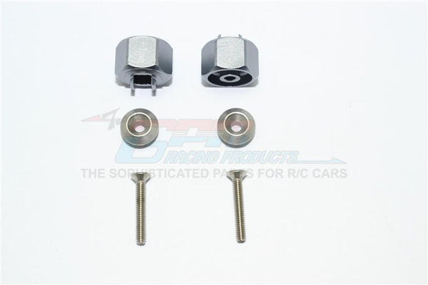 Tamiya T3-01 Dancing Rider Trike Aluminum Wheel Hex Adapter (+1mm) - 1Pr Set Gray Silver