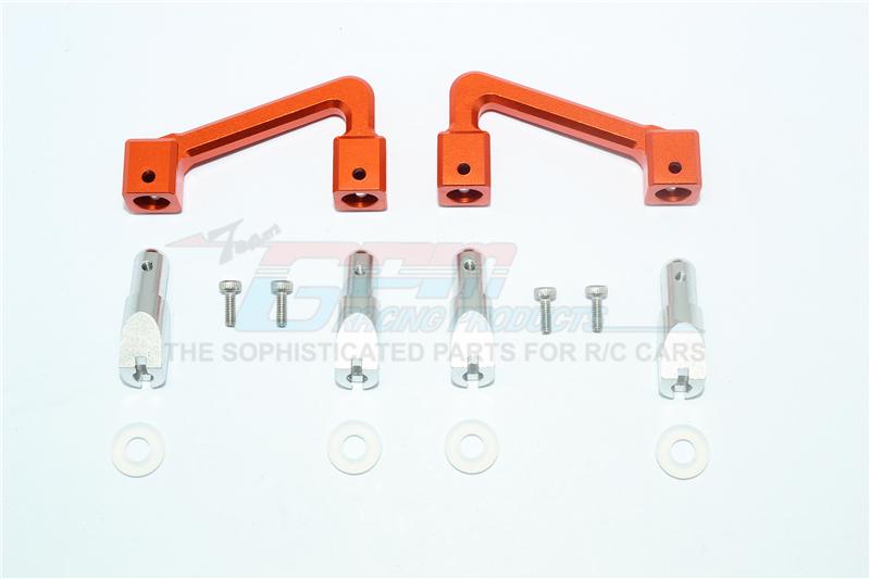 Tamiya T3-01 Dancing Rider Trike Aluminum Body Mount & Stabilizer - 14Pc Set Orange