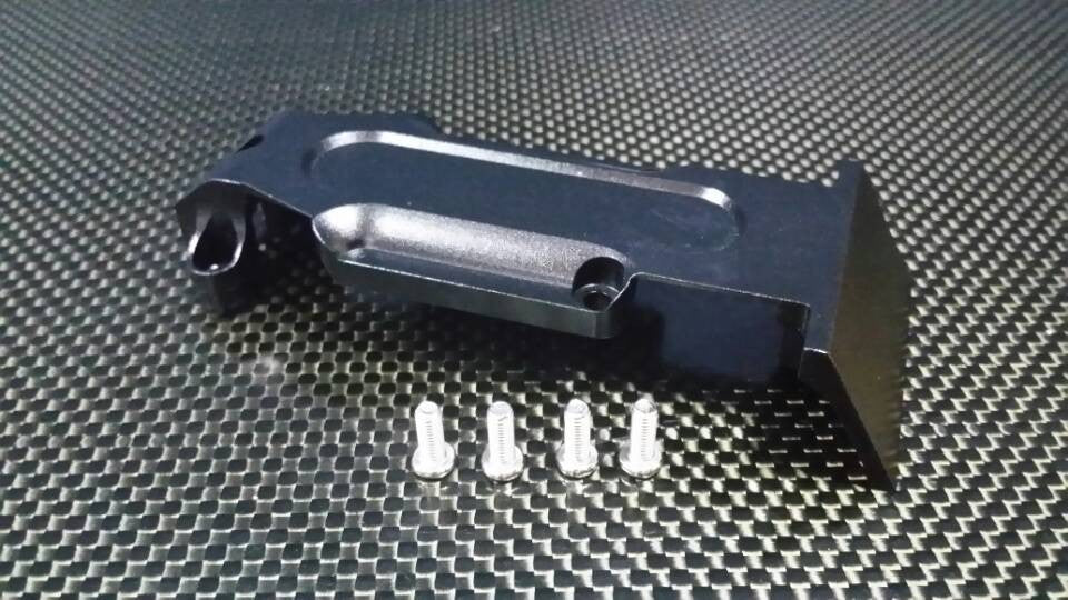 Traxxas Revo, Revo 3.3 Aluminum Rear Skid Plate With Screws - 1Pc Set Black