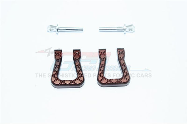 Traxxas TRX-4 Trail Defender Crawler Aluminum Front/Rear Bumper D-Rings - 1Pr Set Brown