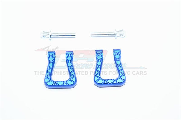 Traxxas TRX-4 Trail Defender Crawler Aluminum Front/Rear Bumper D-Rings - 1Pr Set Blue