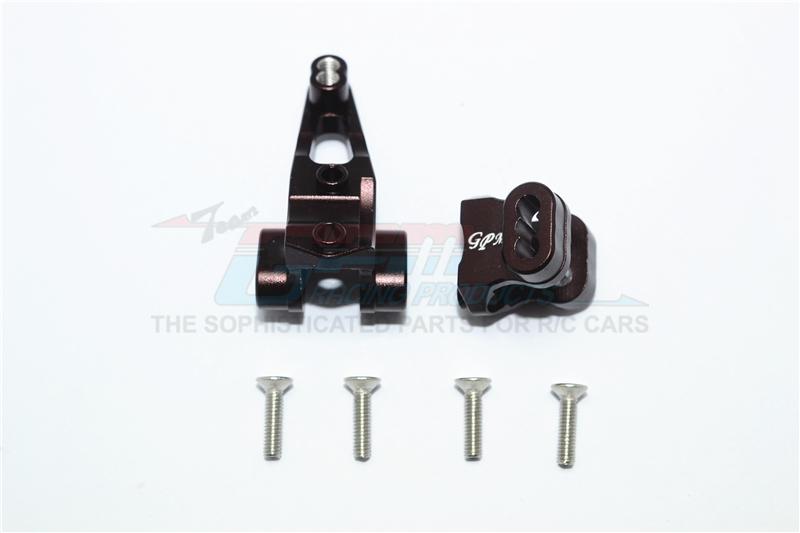 Traxxas TRX-4 Trail Defender Crawler Aluminum Front Axle Mount Set For Suspension Links - 2Pc Set Brown