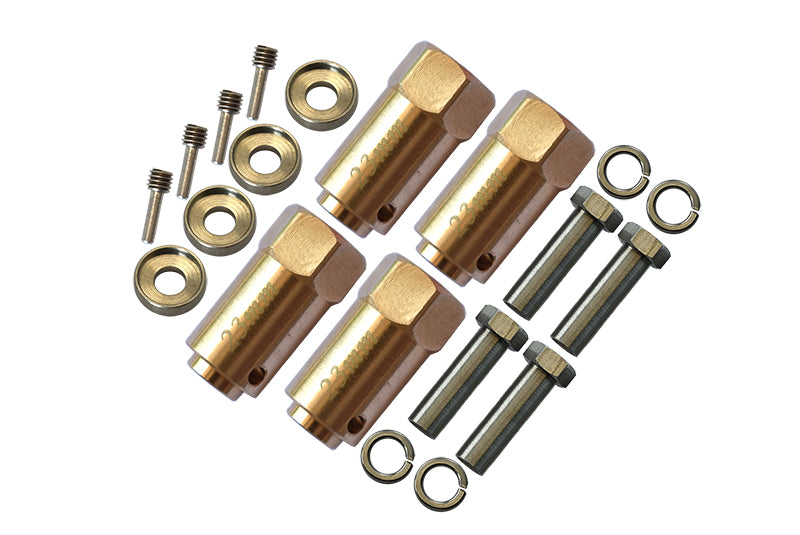 Traxxas TRX-4 Brass Wheel Hex Adapters 23mm - 4Pc Set