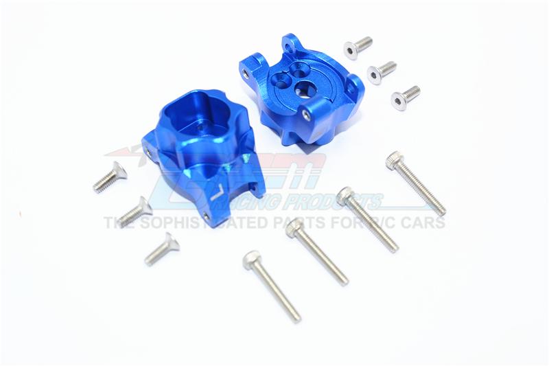 Traxxas TRX-4 Trail Defender Crawler Aluminum Rear Gear Box Mounts - 1Pr Set Blue