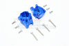 Traxxas TRX-4 Trail Defender Crawler Aluminum Rear Gear Box Mounts - 1Pr Set Blue