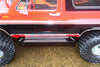 Traxxas TRX-4 Defender / Tactical Unit / Blazer Upgrade Parts Aluminum Side Steps (Reticulated Pattern A) - 1Pr Set Red