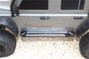 Traxxas TRX-4 Defender / Tactical Unit / Blazer / Ford Bronco Aluminum Side Steps (Reticulated Pattern B) - 1Pr Set Black