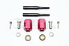 Traxxas TRX-4 Trail Defender Crawler Harden Steel Extended Length Front / Rear Stub Axle +17mm Hex - 1Pr Set Red