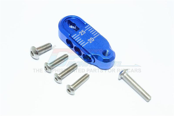 Traxxas TRX-4 Trail Defender Crawler Aluminum Adjustable Servo Horn (20-25mm) - 1 Set Blue