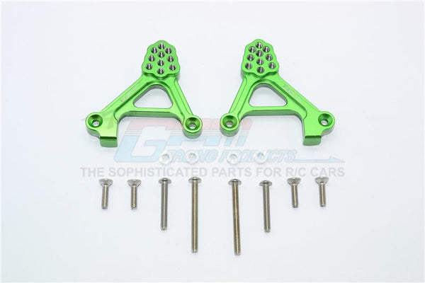 Traxxas TRX-4 Trail Defender Crawler Aluminum Adjustable Rear Damper Mount - 1Pr Set Green