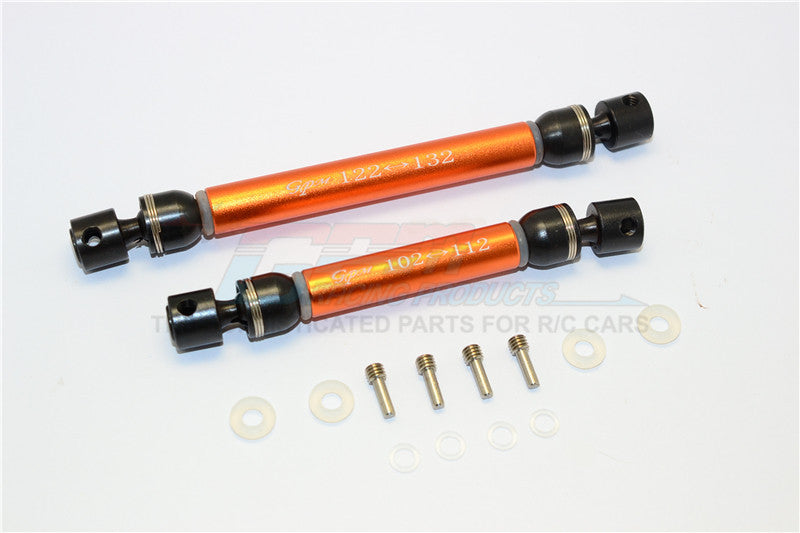 Traxxas TRX-4 Trail Defender Crawler Aluminum + Steel Front / Rear CVD Main Shafts - 1Pr Set Orange