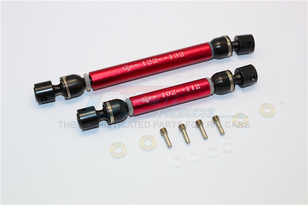 Traxxas TRX-4 Trail Defender Crawler Aluminum + Steel Front / Rear CVD Main Shafts - 1Pr Set Red