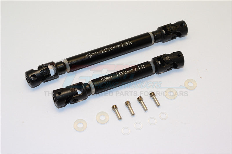 Traxxas TRX-4 Trail Defender Crawler Steel Adjustable Main Shaft With Aluminum Body - 1Pr Set Black