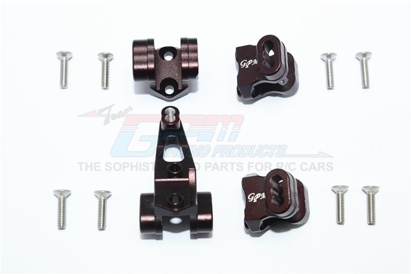 Traxxas TRX-4 Trail Defender Crawler Aluminum Front/Rear Axle Mount Set For Suspension Links - 4Pc Set Brown