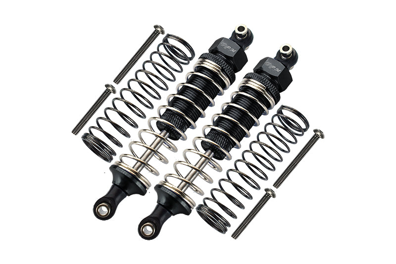 Traxxas TRX-4 Trail Defender Crawler / TRX-6 Mercedes-Benz G63 Aluminum Front/Rear Adjustable Spring Dampers - 1Pr Set Black