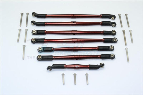 Traxxas TRX-4 Trail Defender Crawler Aluminum Adjustable Upper & Lower Suspension Links - 7Pcs Set Brown