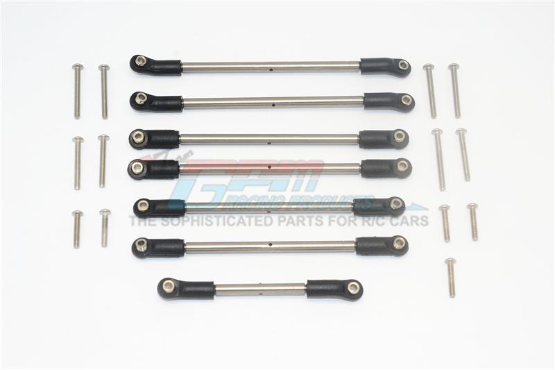 Traxxas TRX-4 Mercedes-Benz G500 / Ford Bronco / Blazer Titanium Adjustable Upper & Lower Suspension Links - 7Pc Set