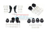 Traxxas TRX-4 Defender / Tactical Unit / Ford Bronco / Blazer Aluminum Front + Rear C Hub, Rear Gear Box Mounts, Front + Rear Knuckle Arms - 104Pc Set Black