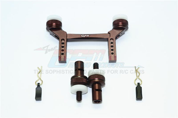 Traxxas TRX-4 Trail Defender Crawler Aluminum Front & Rear Magnetic Body Mount - 1 Set Brown