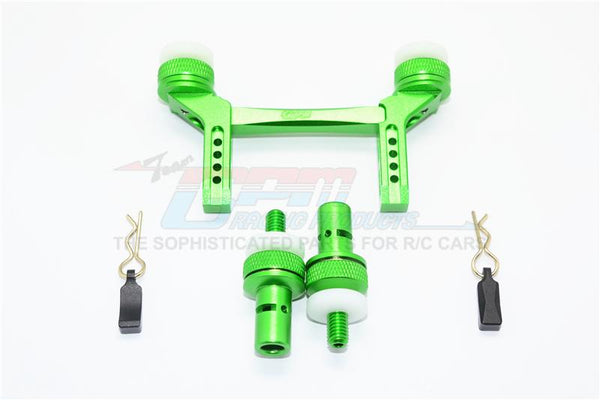 Traxxas TRX-4 Trail Defender Crawler Aluminum Front & Rear Magnetic Body Mount - 1 Set Green