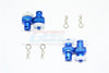 Aluminum Front & Rear Magnetic Body Mount For Traxxas TRX-4 Tactical Unit Body - 4Pc Set Blue