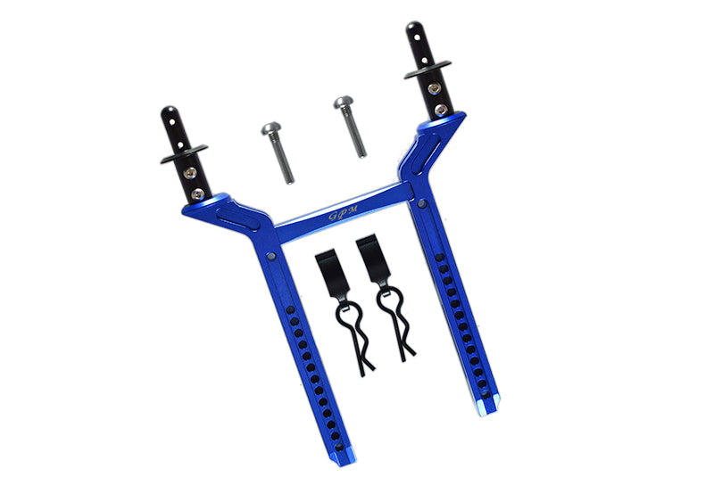 Traxxas TRX-4 Trail Defender Crawler Aluminum Rear Body Mount & Post - 1 Set Blue