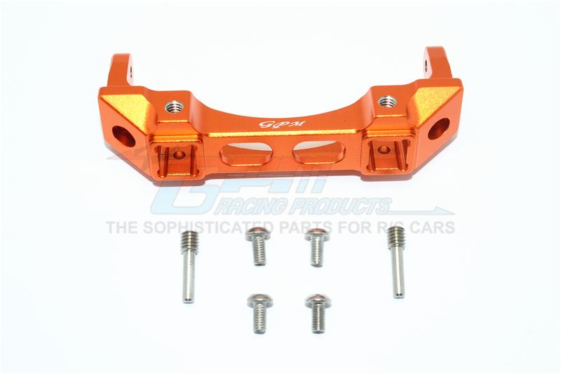 Traxxas TRX-4 Trail Defender Crawler Aluminium Front Bumper Mount - 1Pc Set Orange