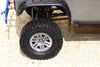 Traxxas TRX-4 Trail Defender Crawler Aluminum 6 Poles Wheels & Crawler Tires + 21mm Hex Adapter - 1Pr Set Red