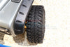 Traxxas TRX-4 Trail Defender Crawler Aluminum 6 Poles Wheels & Crawler Tires + 21mm Hex Adapter - 1Pr Set Black