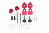 Traxxas TRX-4 Aluminum Rear Gear Box Mounts + Knuckle Arms + Spindle Gear + Rear Axle Shaft - 54Pc Set Red