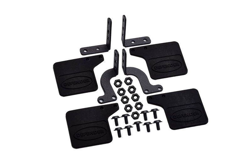 Rubber Mudguard + Metal Fixing Bracket Set For Traxxas 1:18 TRX4M Land Rover Defender 97054-1 Upgrades