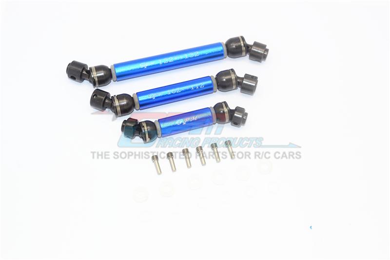 Traxxas TRX-6 Mercedes-Benz G63 (88096-4) Steel+Aluminium Front + Center + Rear CVD Drive Shaft - 3Pc Set Blue